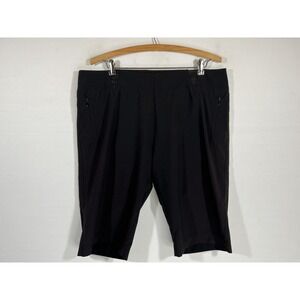 Athletic Shorts Womens 12 Birdee Black Zip Pocket Performance Elastic Waist